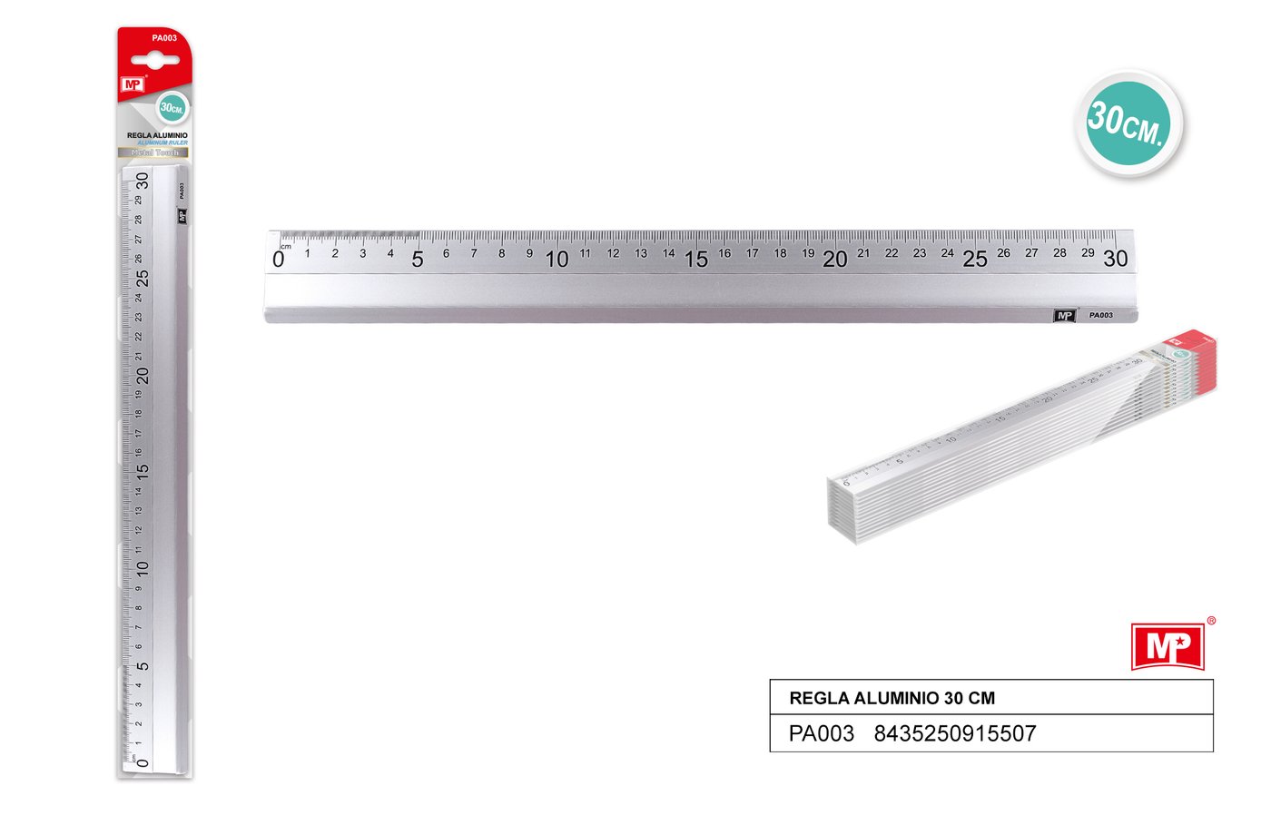 Linijka aluminiowa 30CM MP