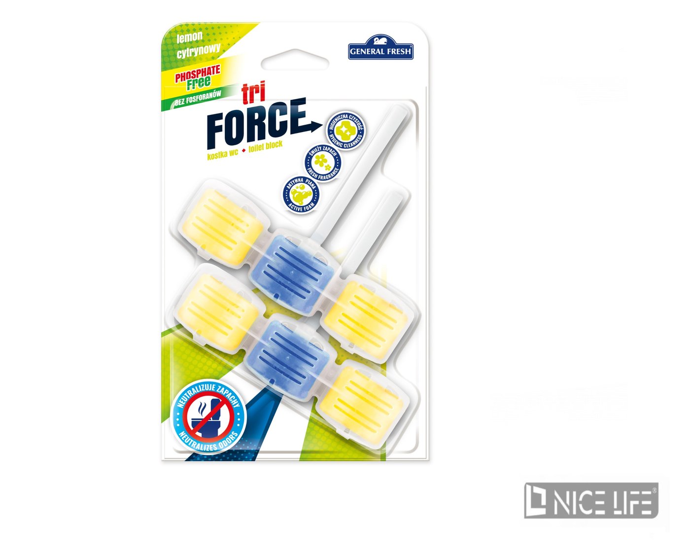 Kostka wc - Tri-Forcex2 CYTRYNA
