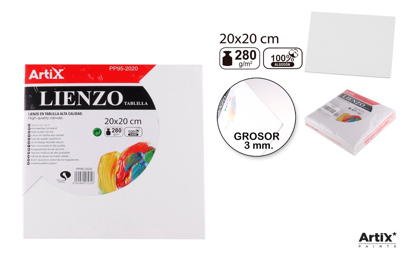 Podobrazie 20X20X0.3 CM 280G/m2