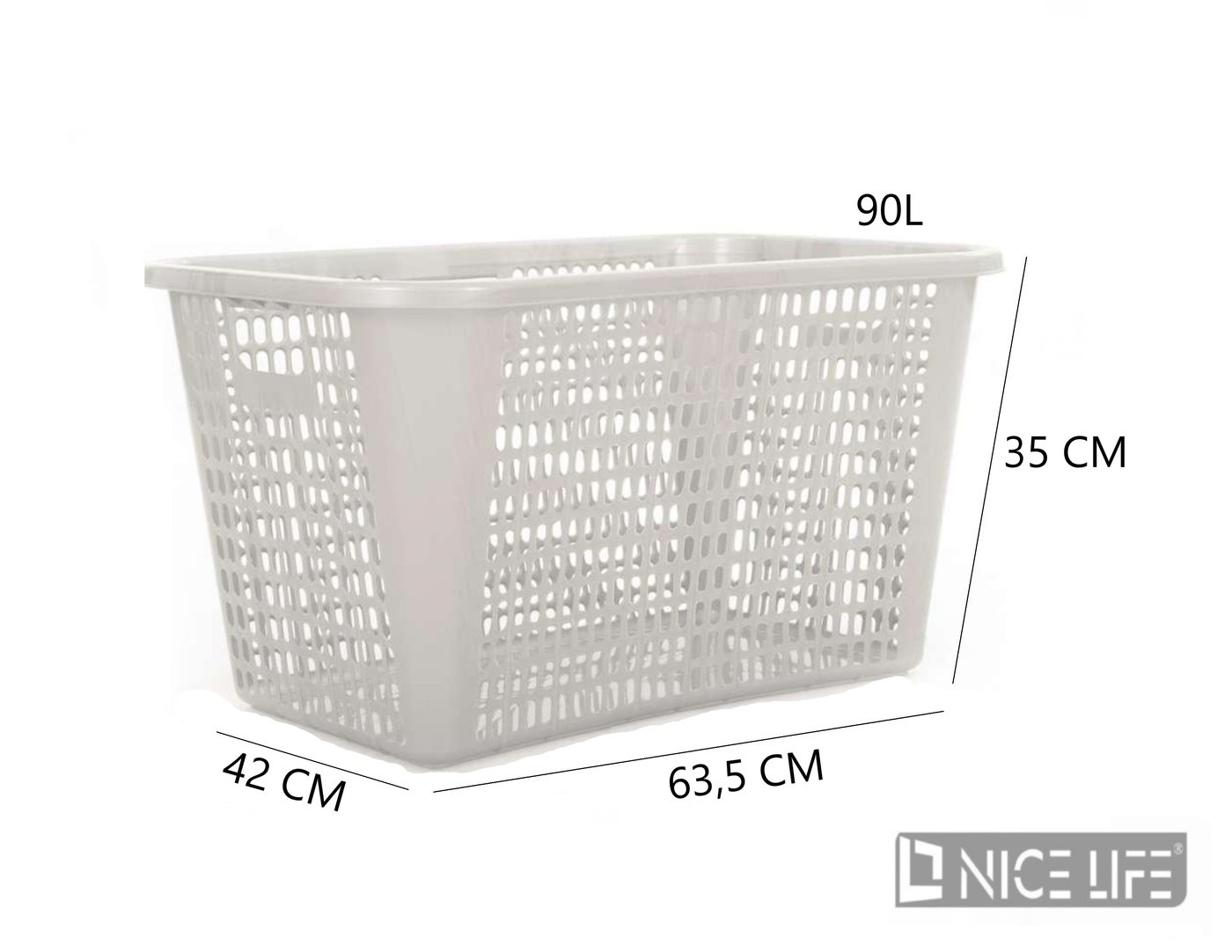 AGD Kosz na pranie 90L biały
