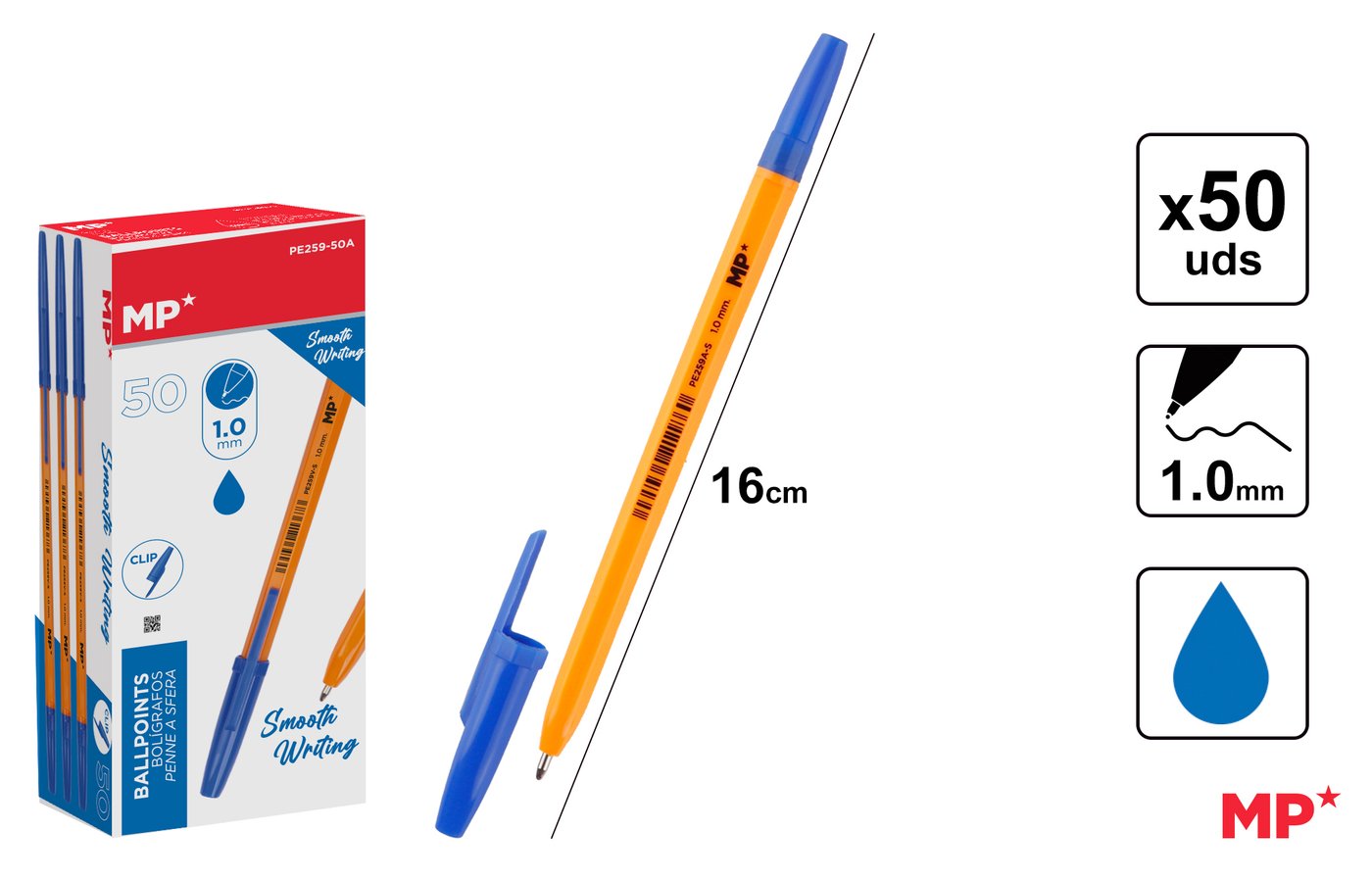 Miękki długopis 1.0mm MP