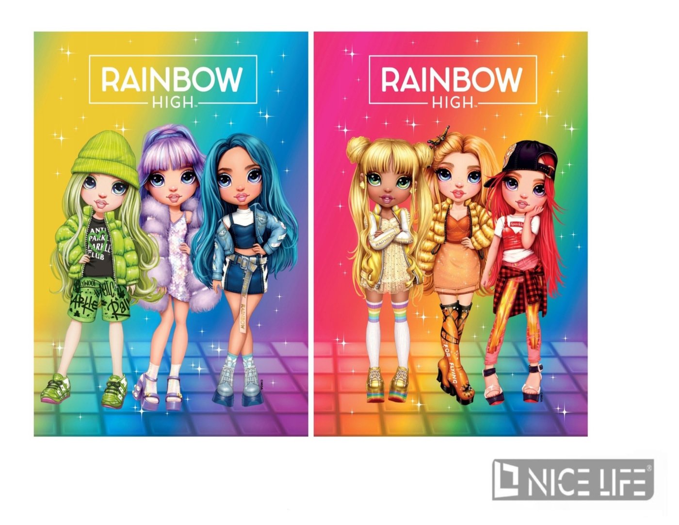ZESZYT A5/16K 3-LINIE KOLOR RAINBOW HIGH