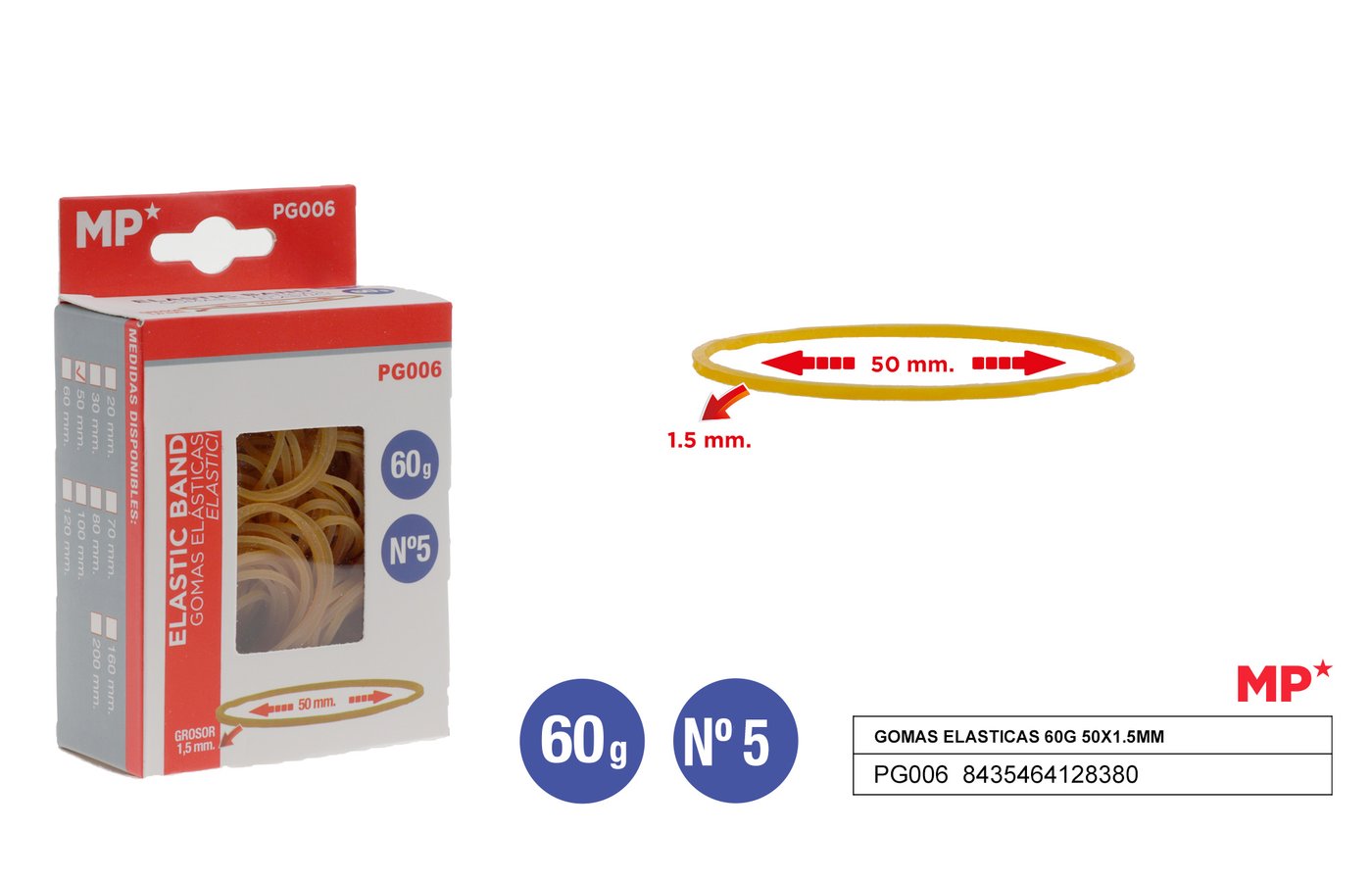 Gumki recepturki 60G 50X1.5MM MP