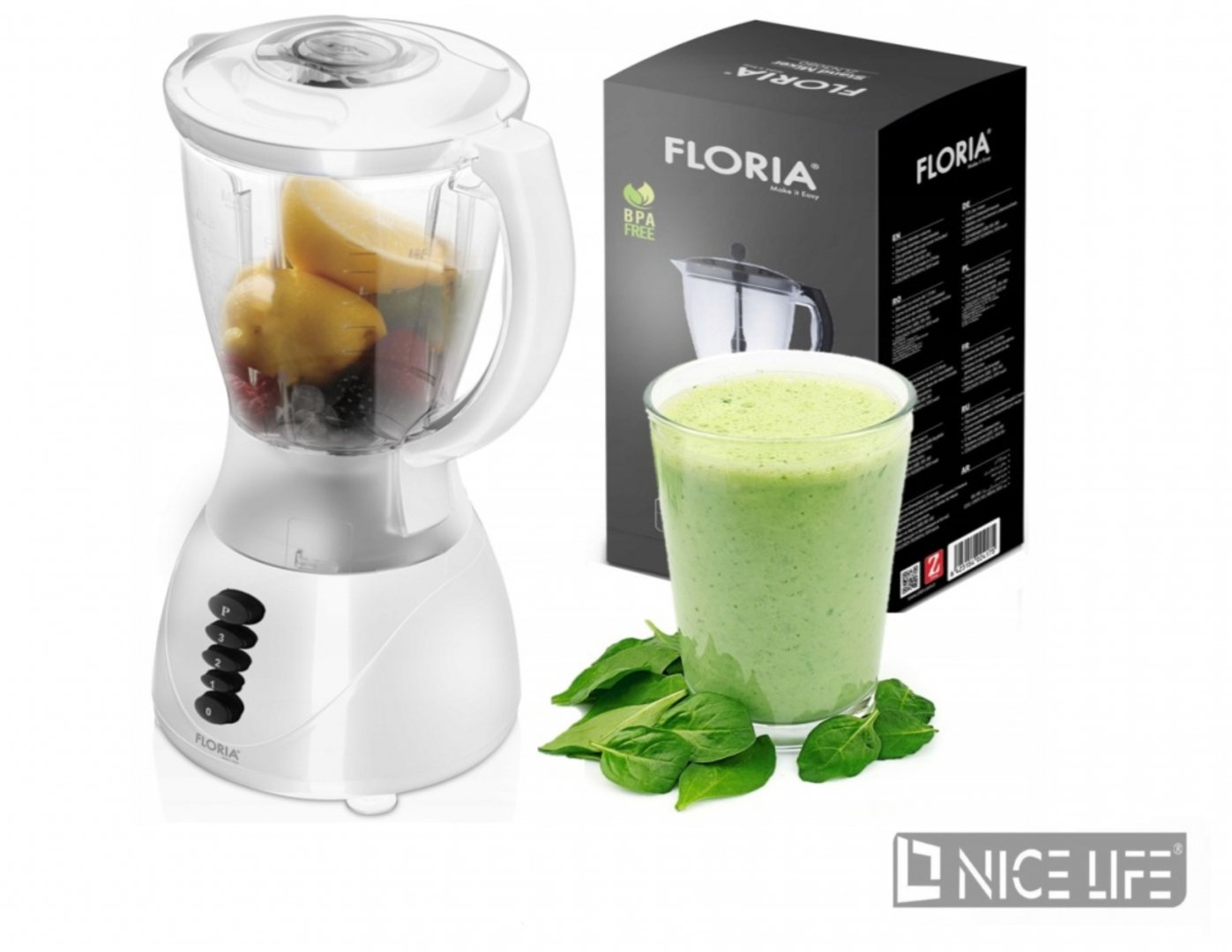 Blender elektryczny biały 1.5L ZLN3081
