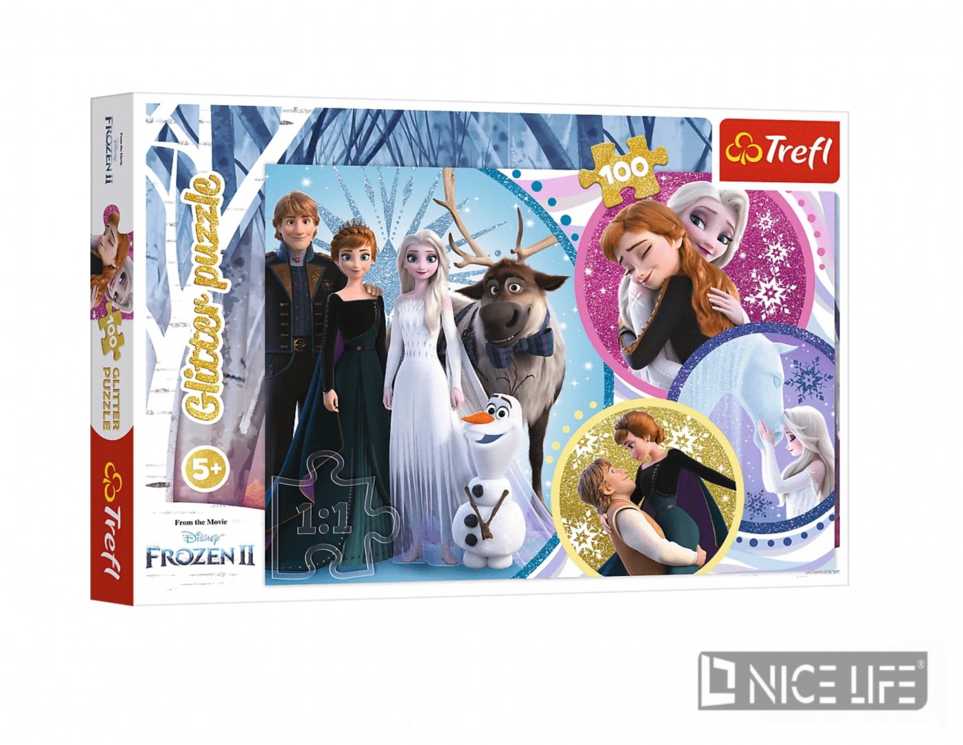 Puzzle - "100 Glitter" - W blasku miłości / Disney Frozen 2