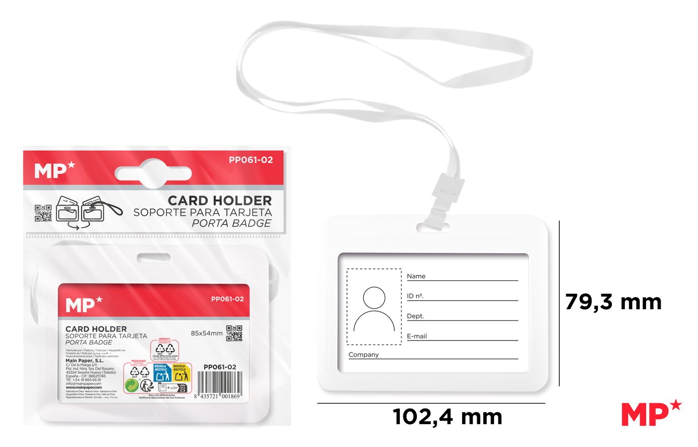 Identyfikator holder z taśmą