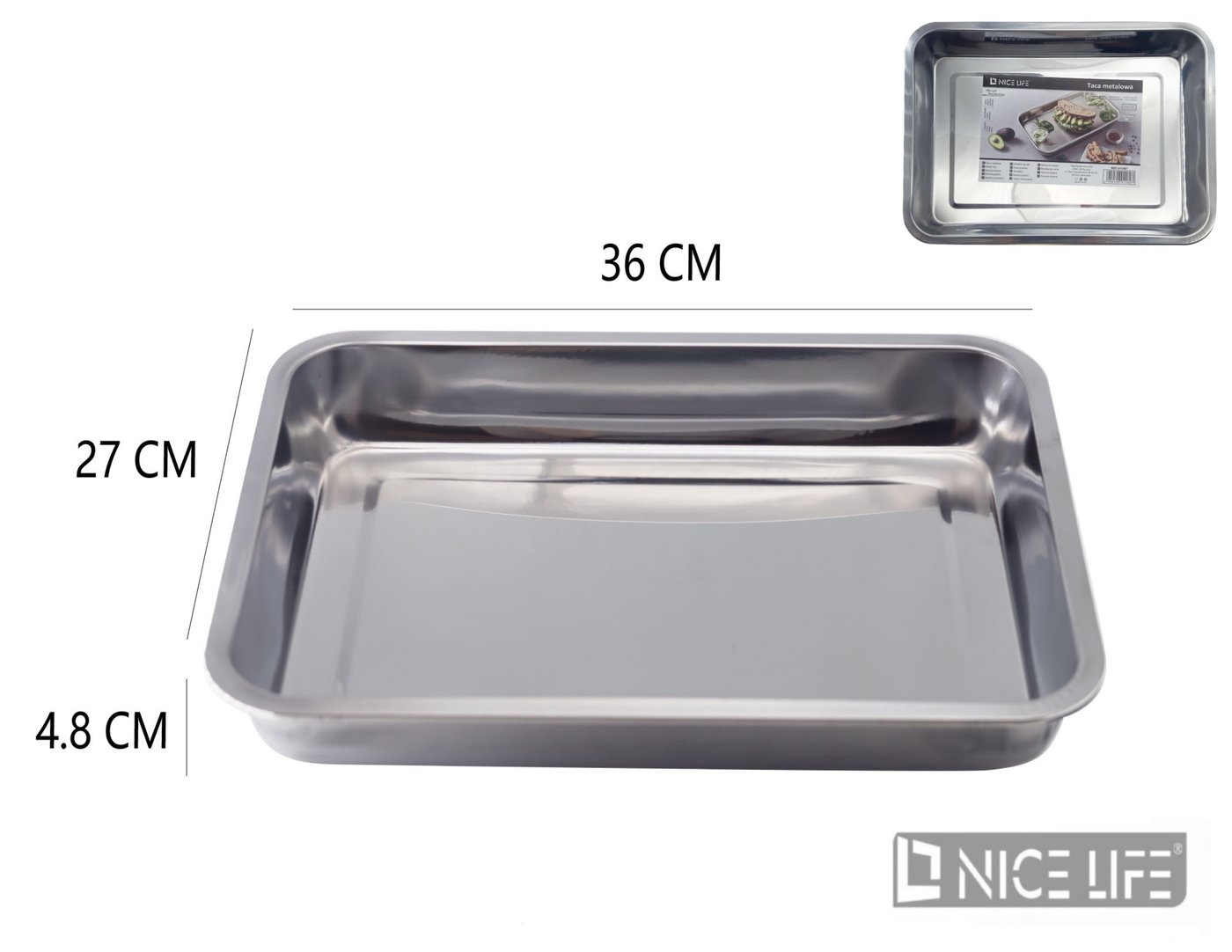 Taca metalowa 36*27*4.8cm