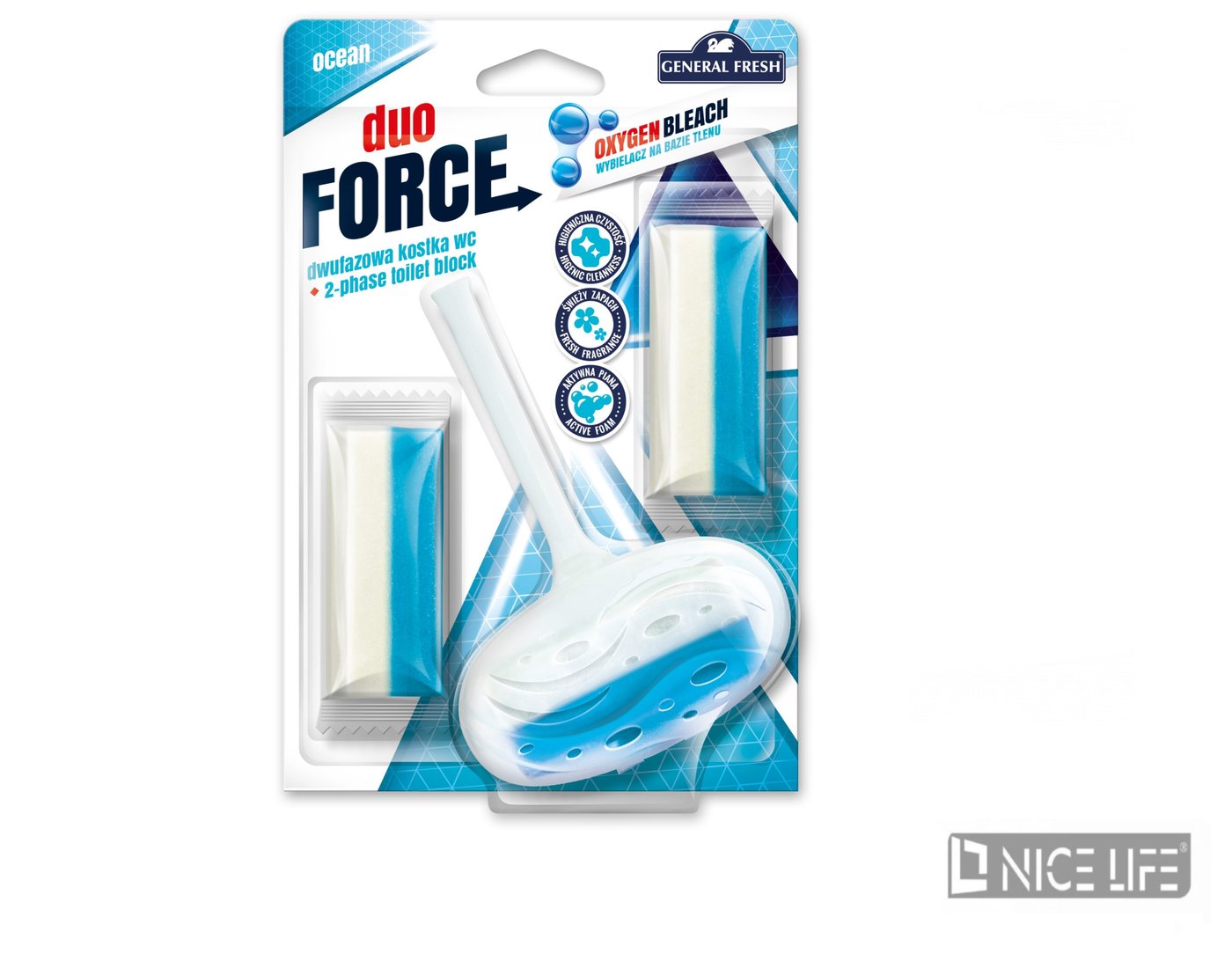 Kostka wc dwufazowa - Duo-Force PLUS 2x zapas MORZE