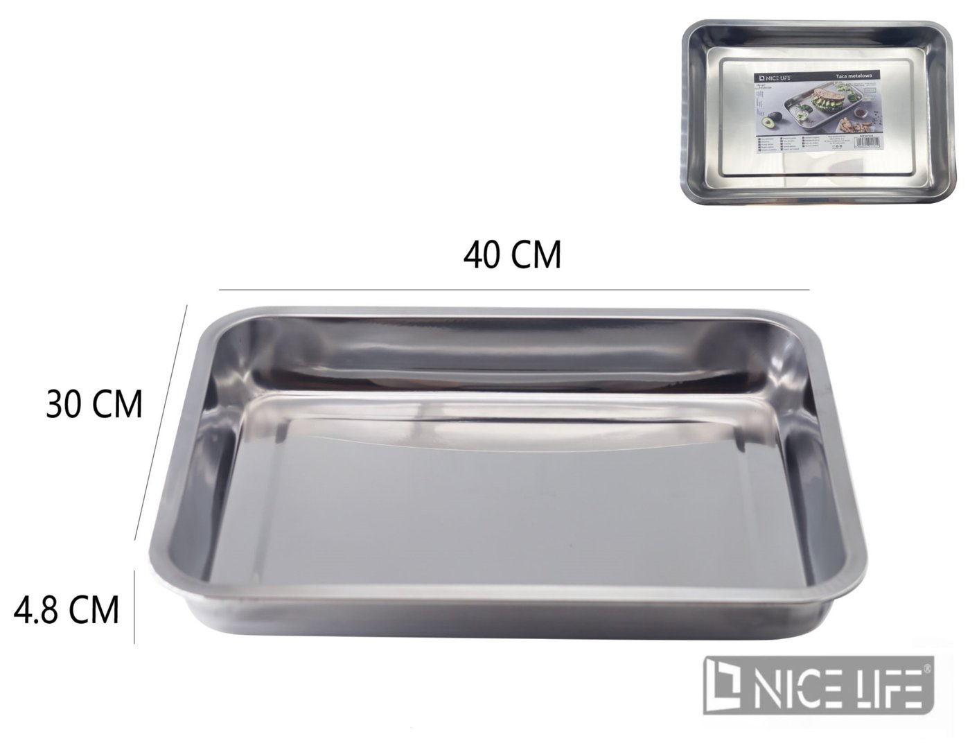 Taca metalowa 40*30*4.8cm