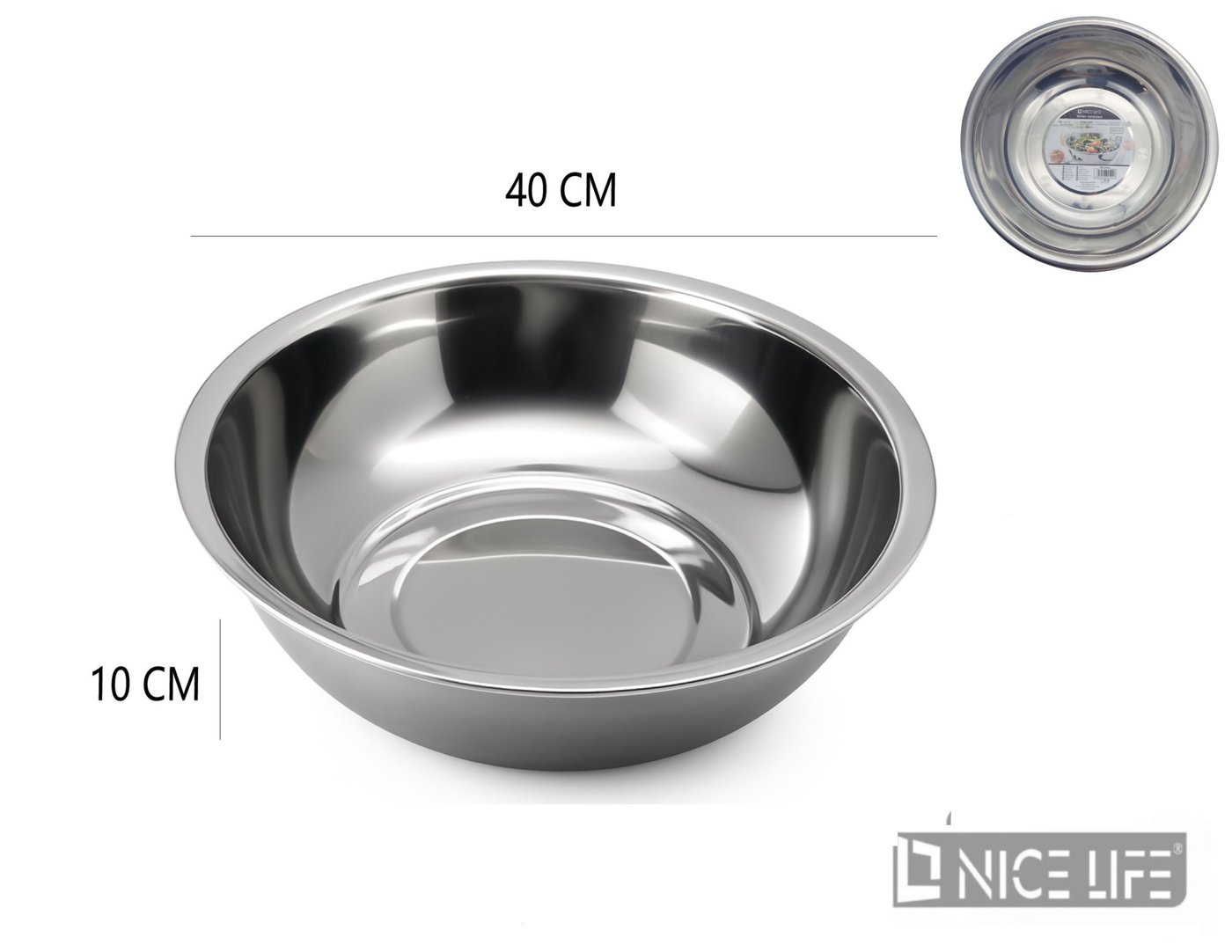 Miska metalowa 40 cm