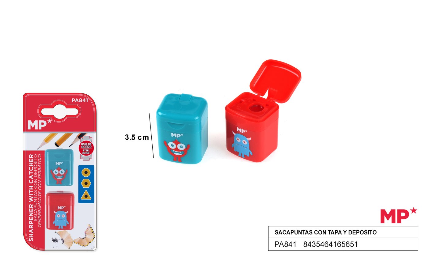 Temperówka z pojemnikiem i pokrywką MP