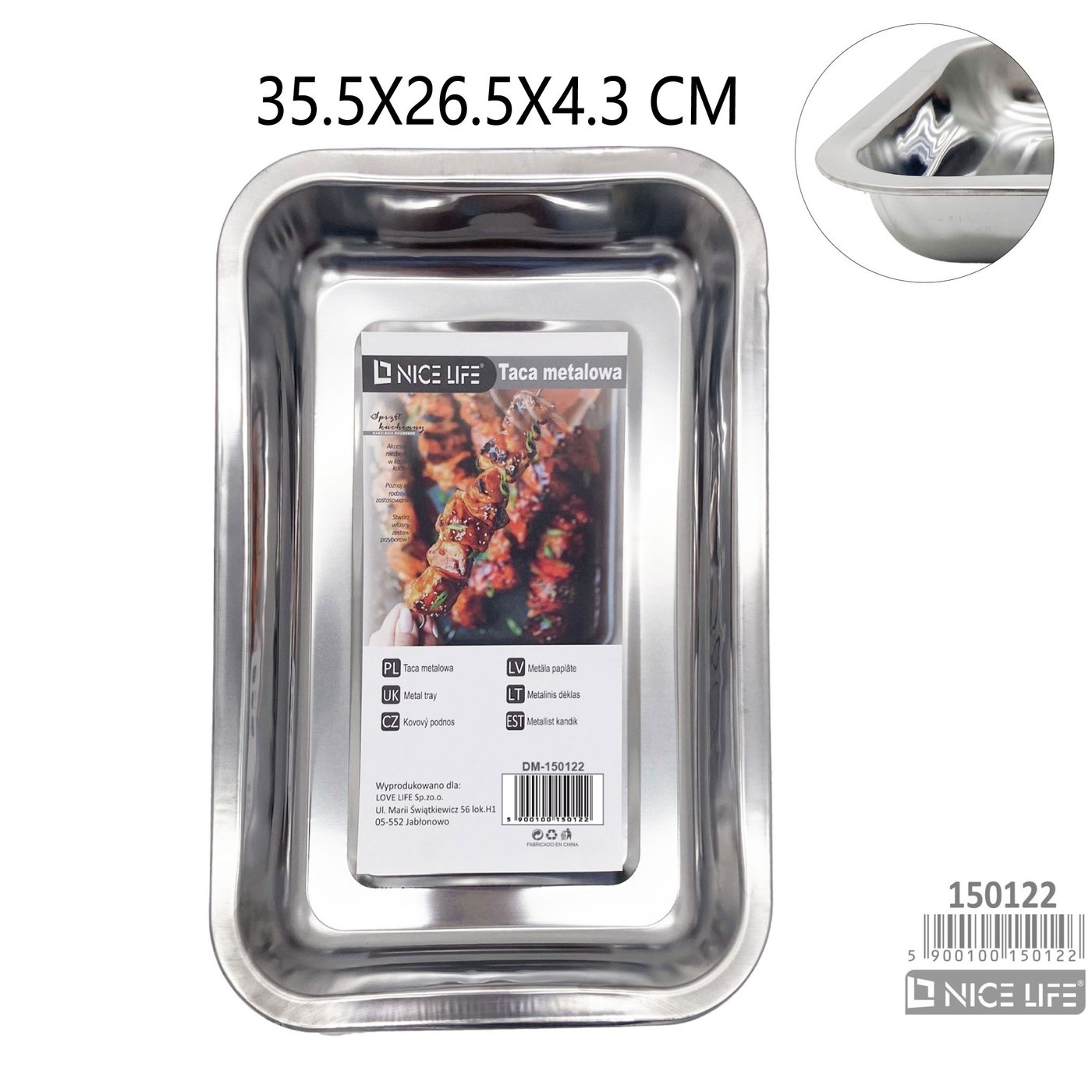 Taca metalowa 36x27*4.8cm