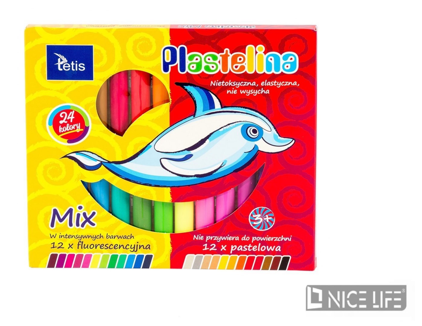 Plastelina MIX 15g 24kol. TETIS
