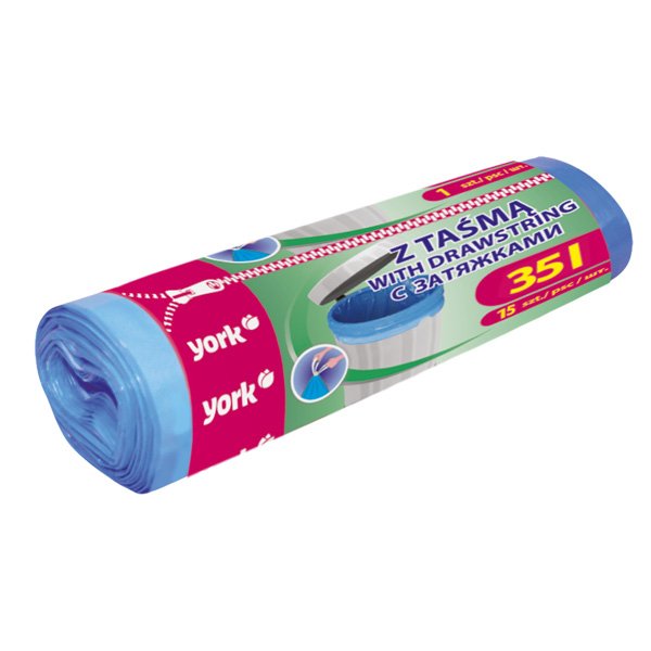 Worki na śmieci z taśma 35L / 15szt.