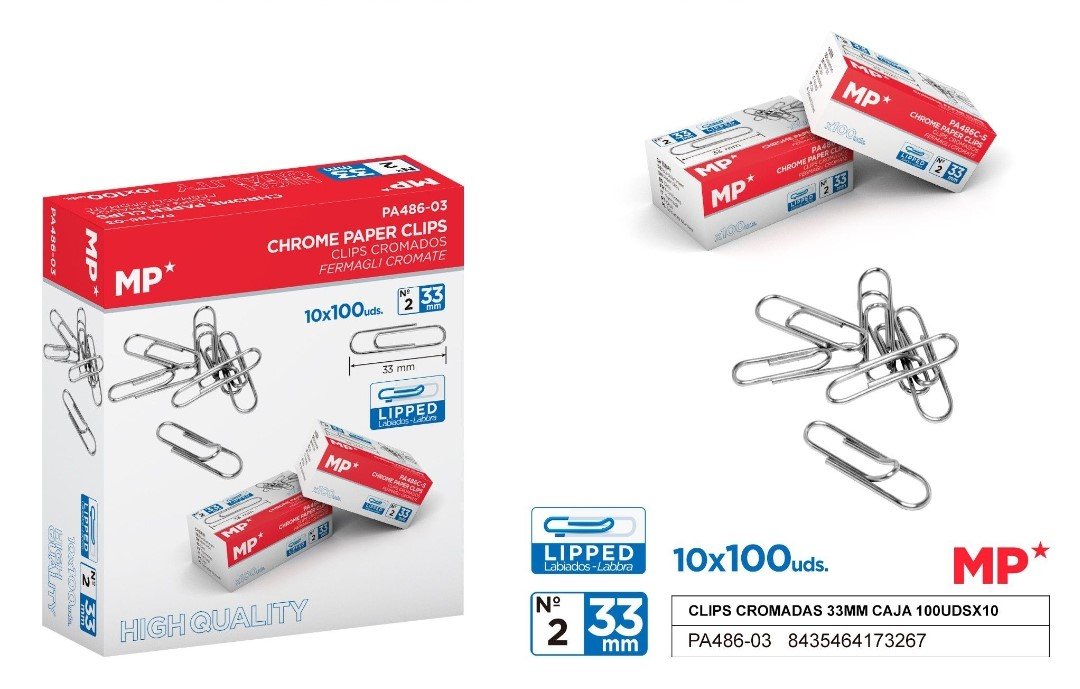 Spinacz biurowy 100szt/opakowaniex10op MP