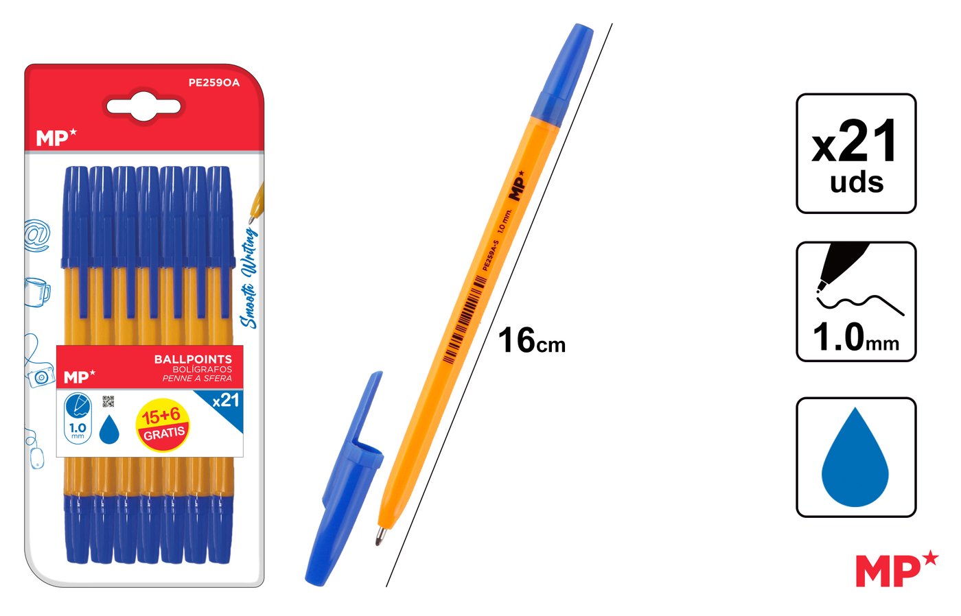 Miękki długopis 1.0mm MP