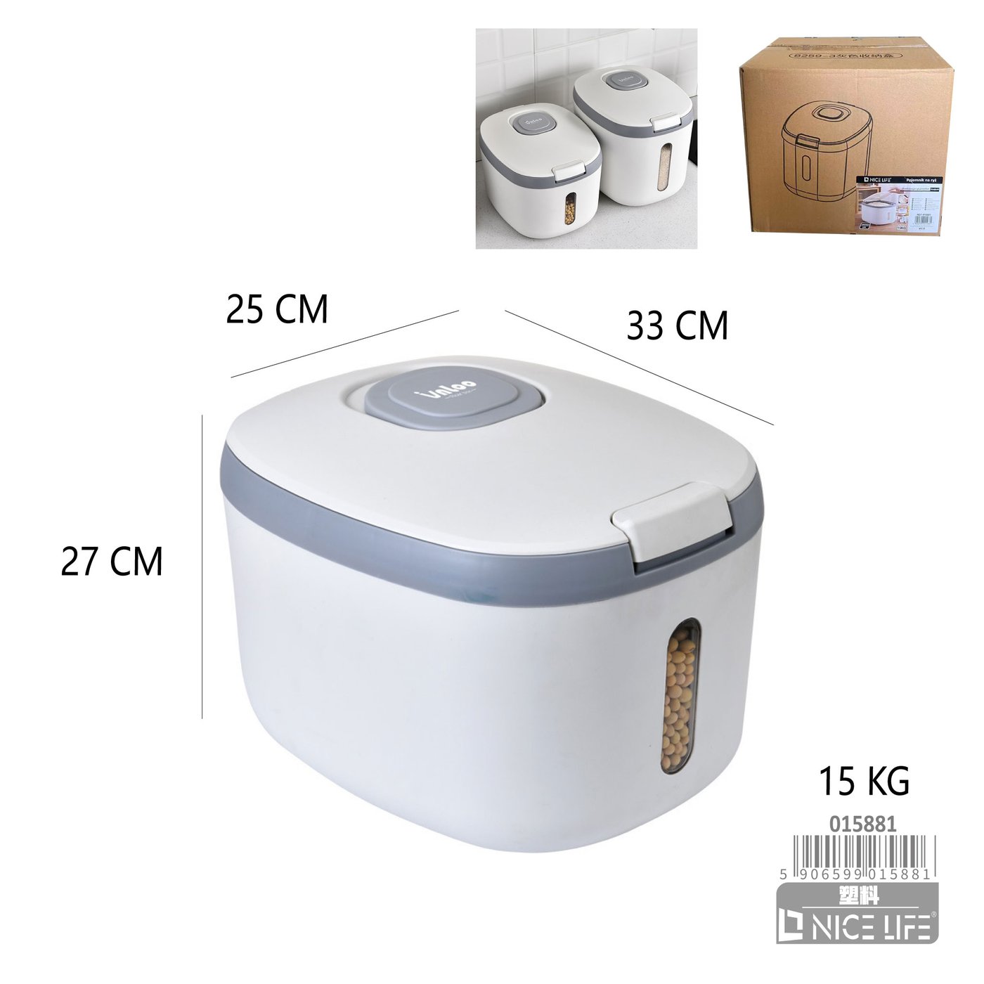 Pojemnik na ryż 15 kg