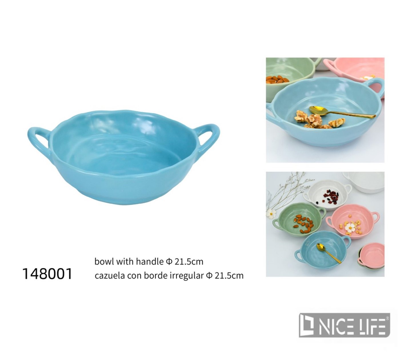 Miska z uchwytami 21,5cm