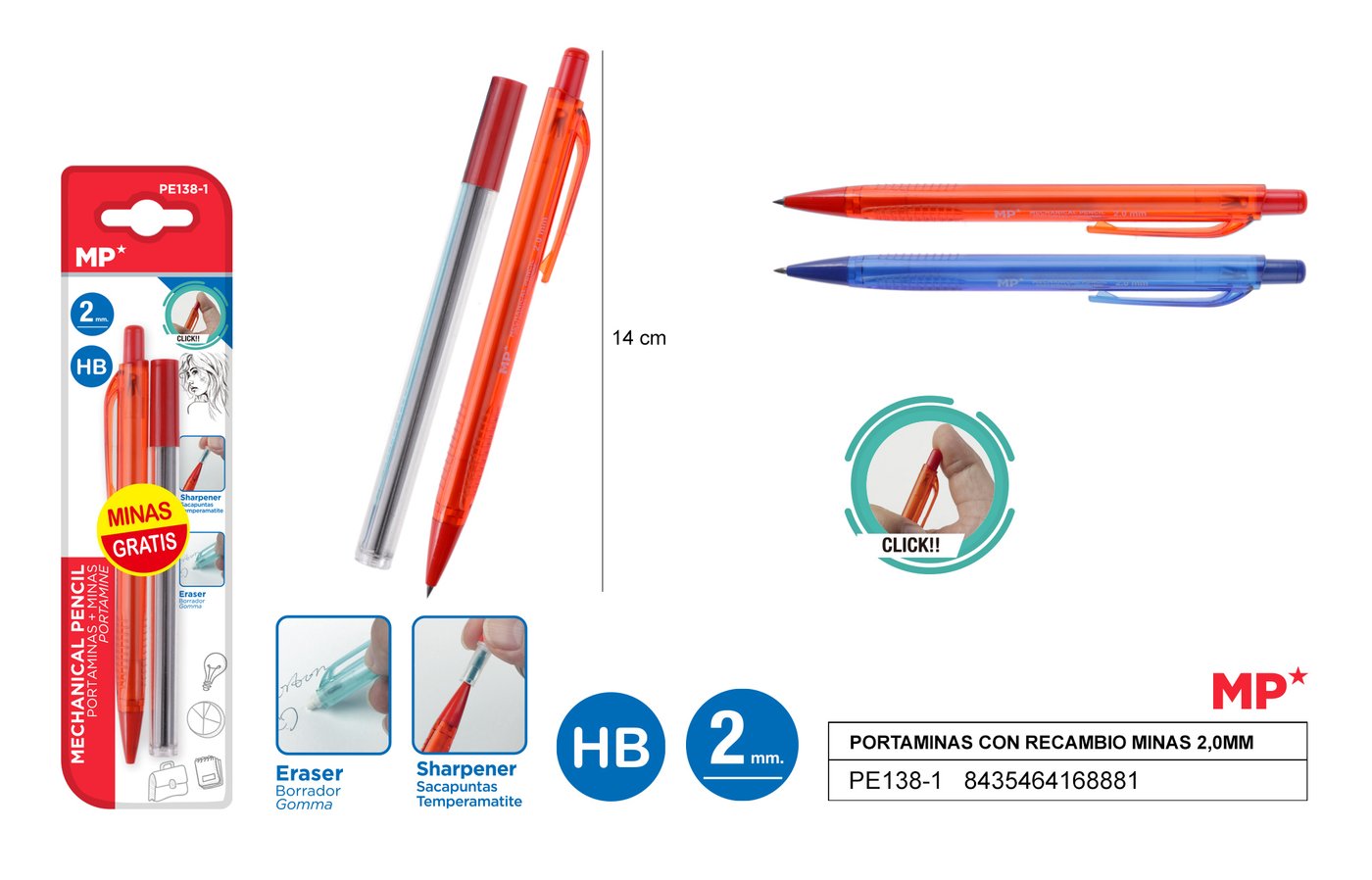Ołówek automatyczny Rysiki 2.0mm