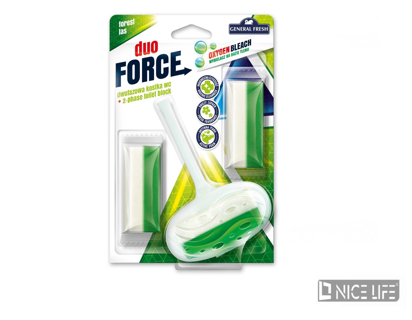 Kostka wc dwufazowa - Duo-Force PLUS 2x zapas LAS