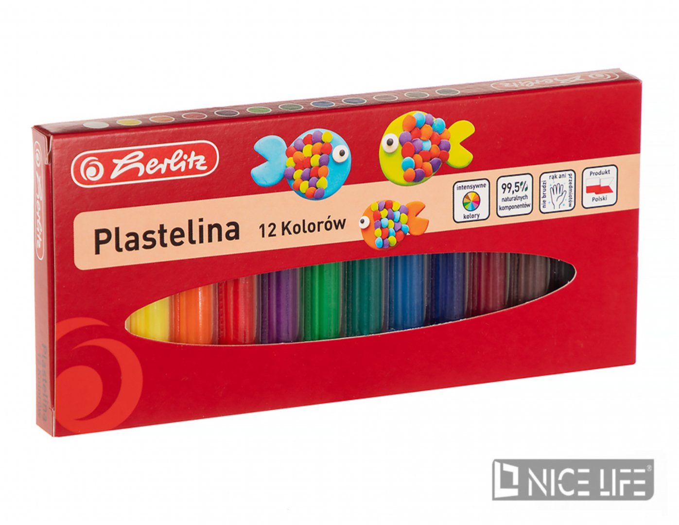PLASTELINA HERLITZ 12 KOLORÓW