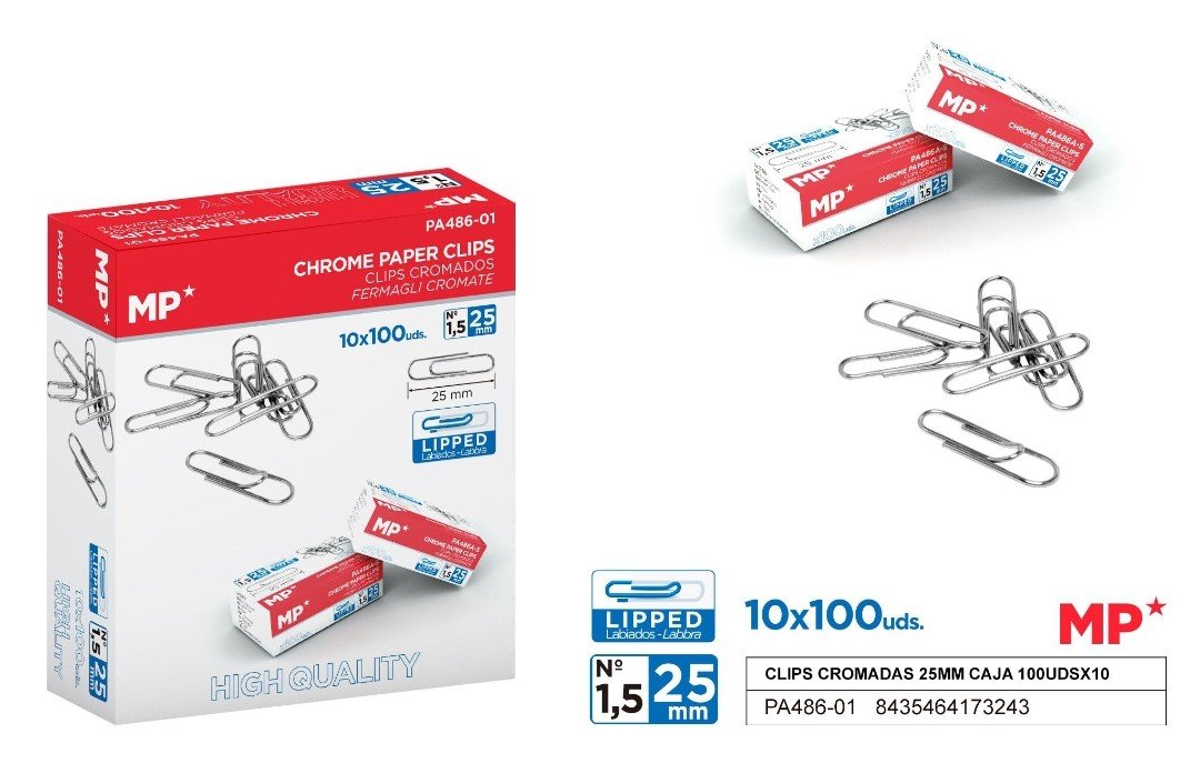 Spinacz biurowy 100szt/opakowaniex10op MP