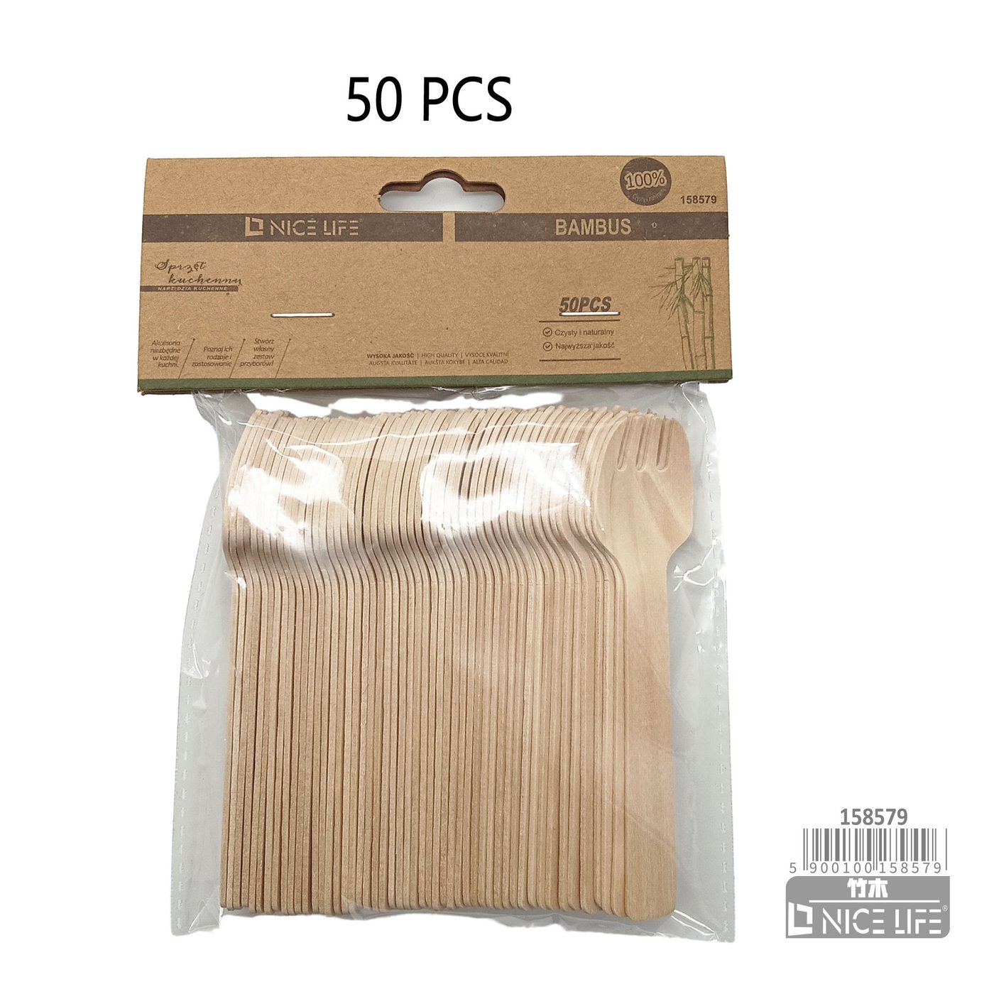 Widelec bambusowy 50szt