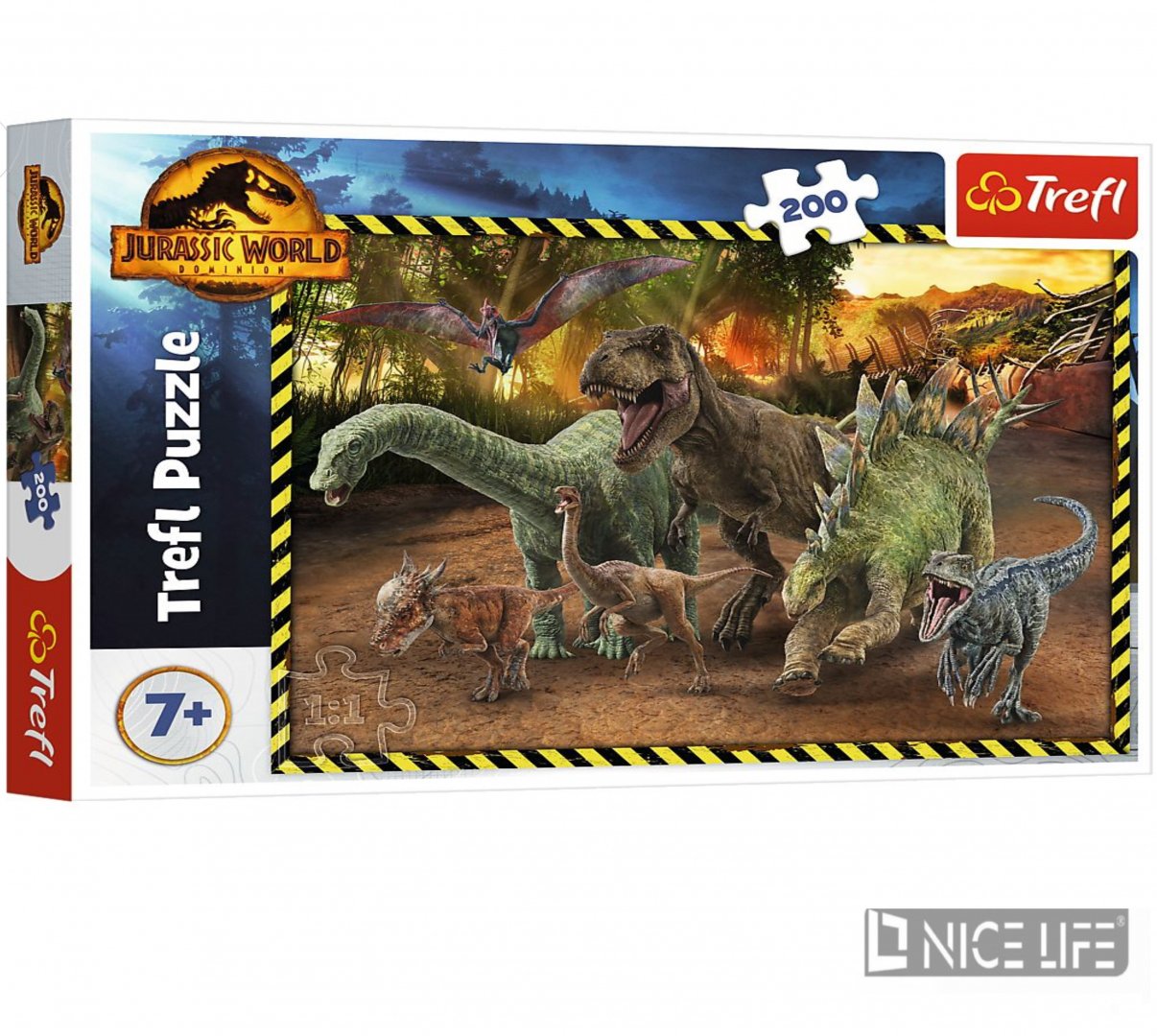 PUZZLE 200 DINOZAURY Z PARKU JURAJSKIEGO