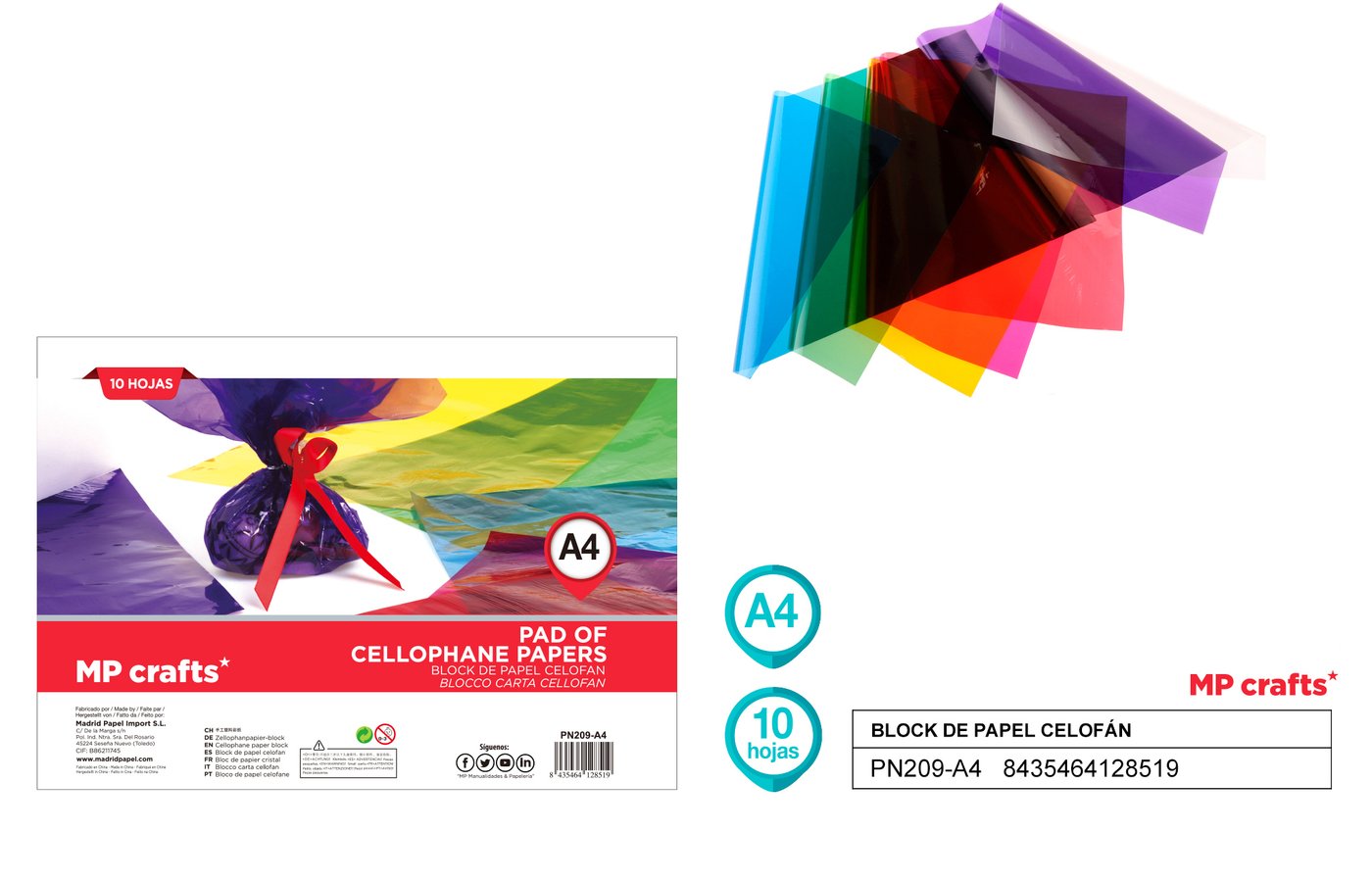 Celofan w bloku A4 10 kartek MP