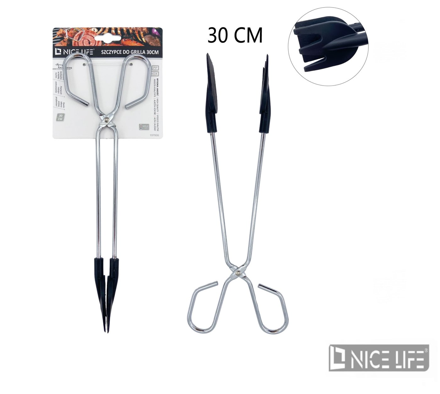 Szczypce do grilla 30cm