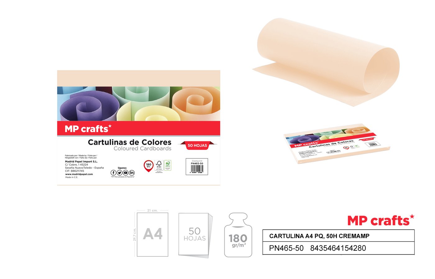 Papier techniczny jasno-cielisty A4 50 ark.