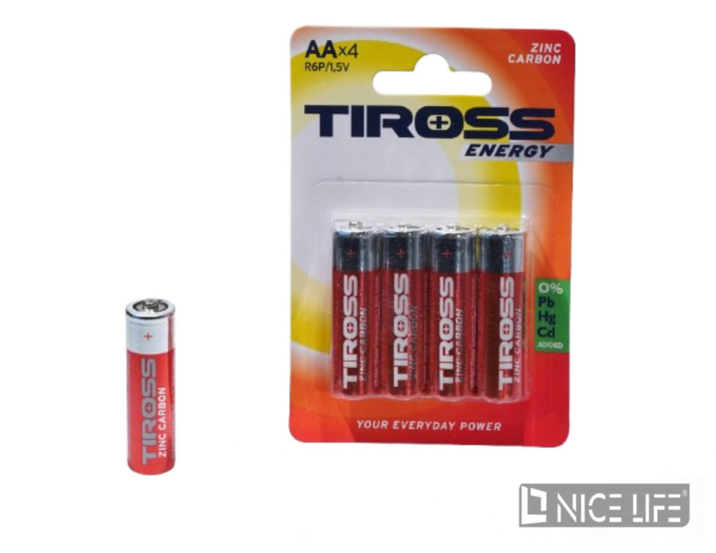 Bateria TIROSS czerwony (AA) R6