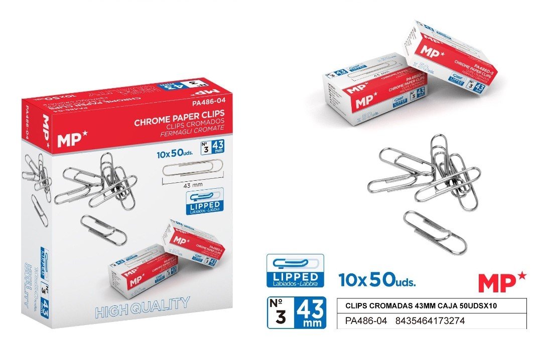 Spinacz biurowy 100szt/opakowaniex10op MP