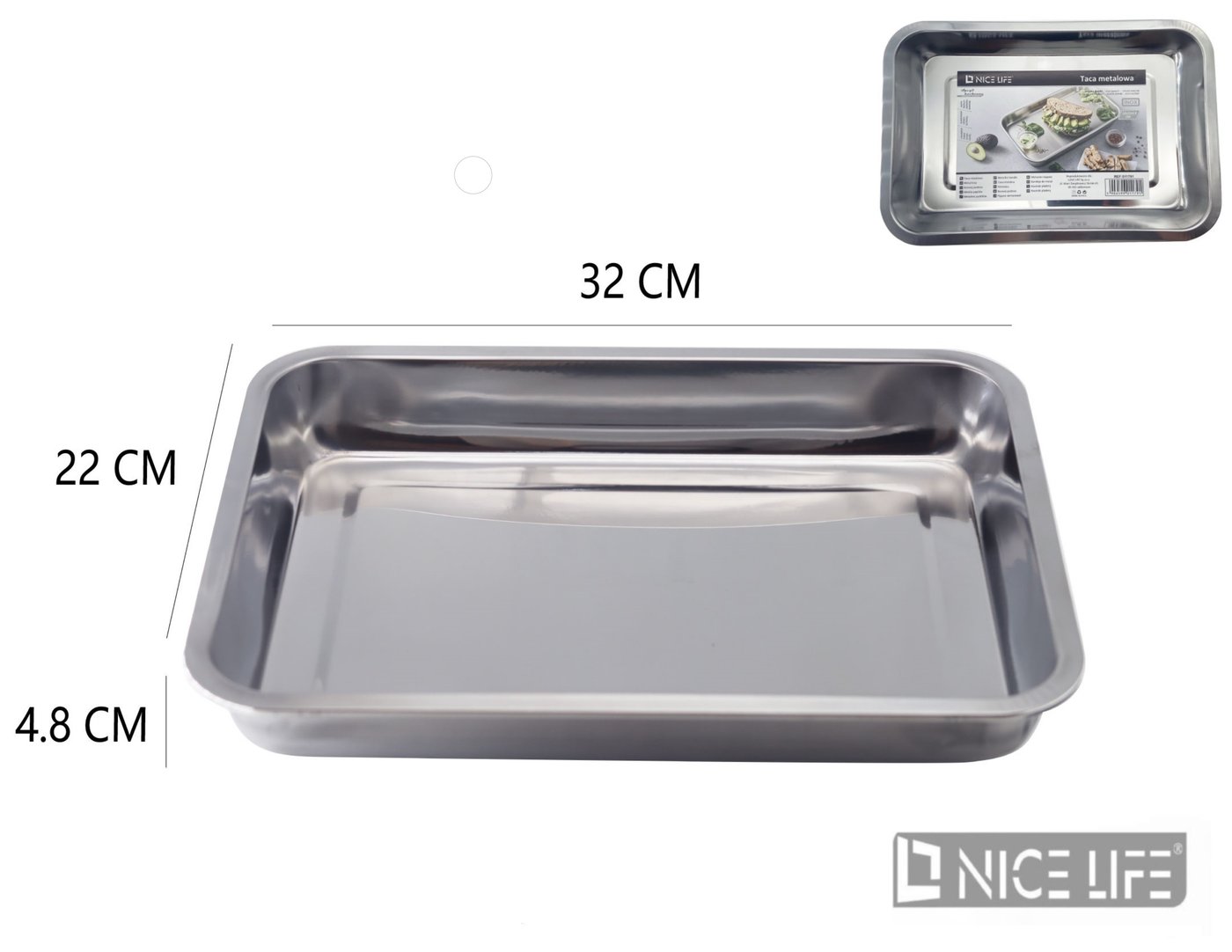 Taca metalowa 32*22*4.8cm