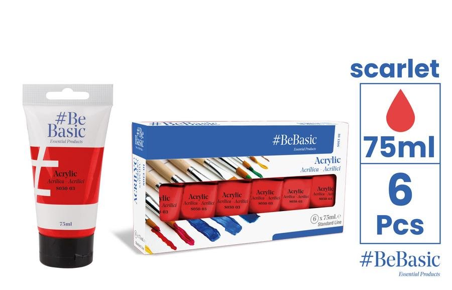 farba akrylowa 75ml czerwień błyszcząca