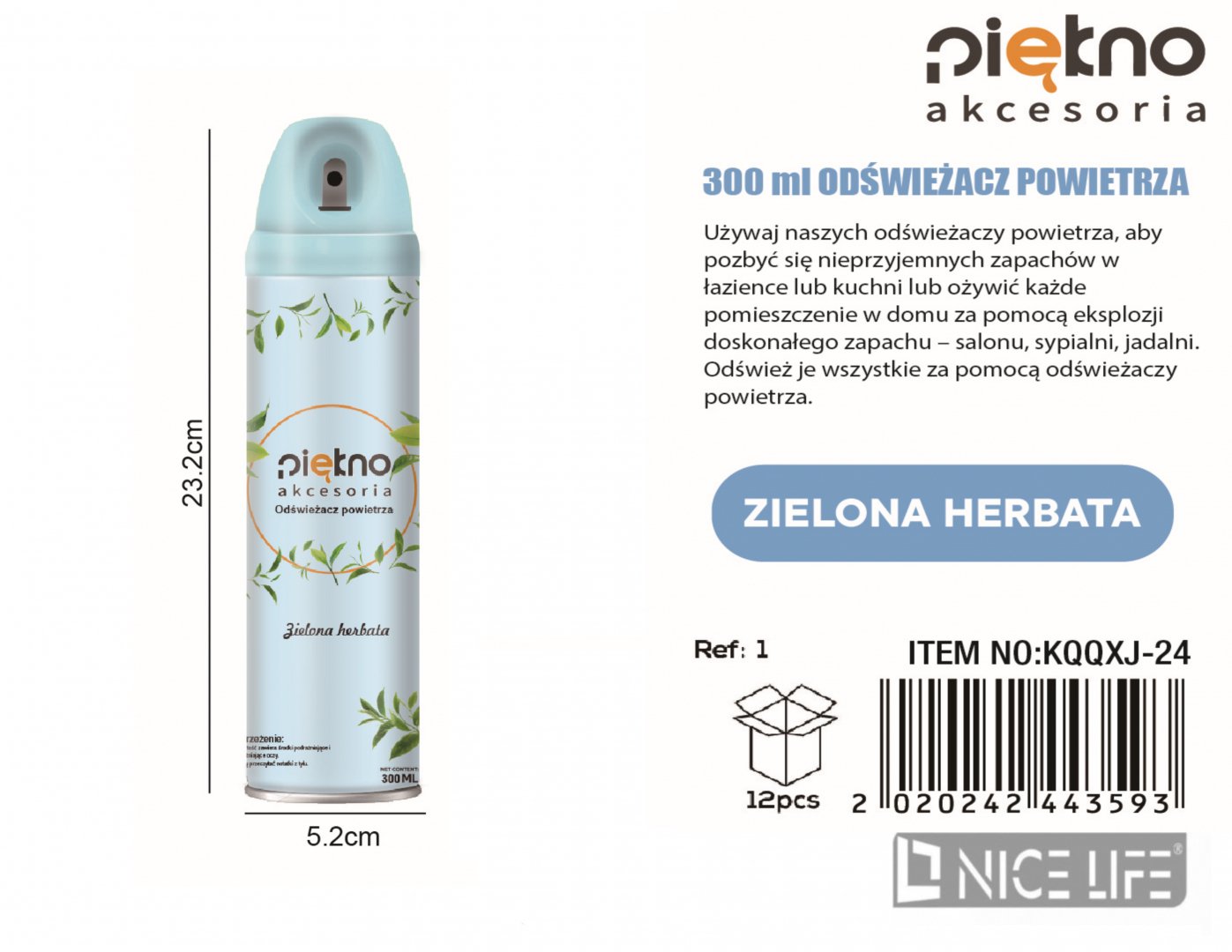 300ml Odświeżacz powietrza -Zielona herbata