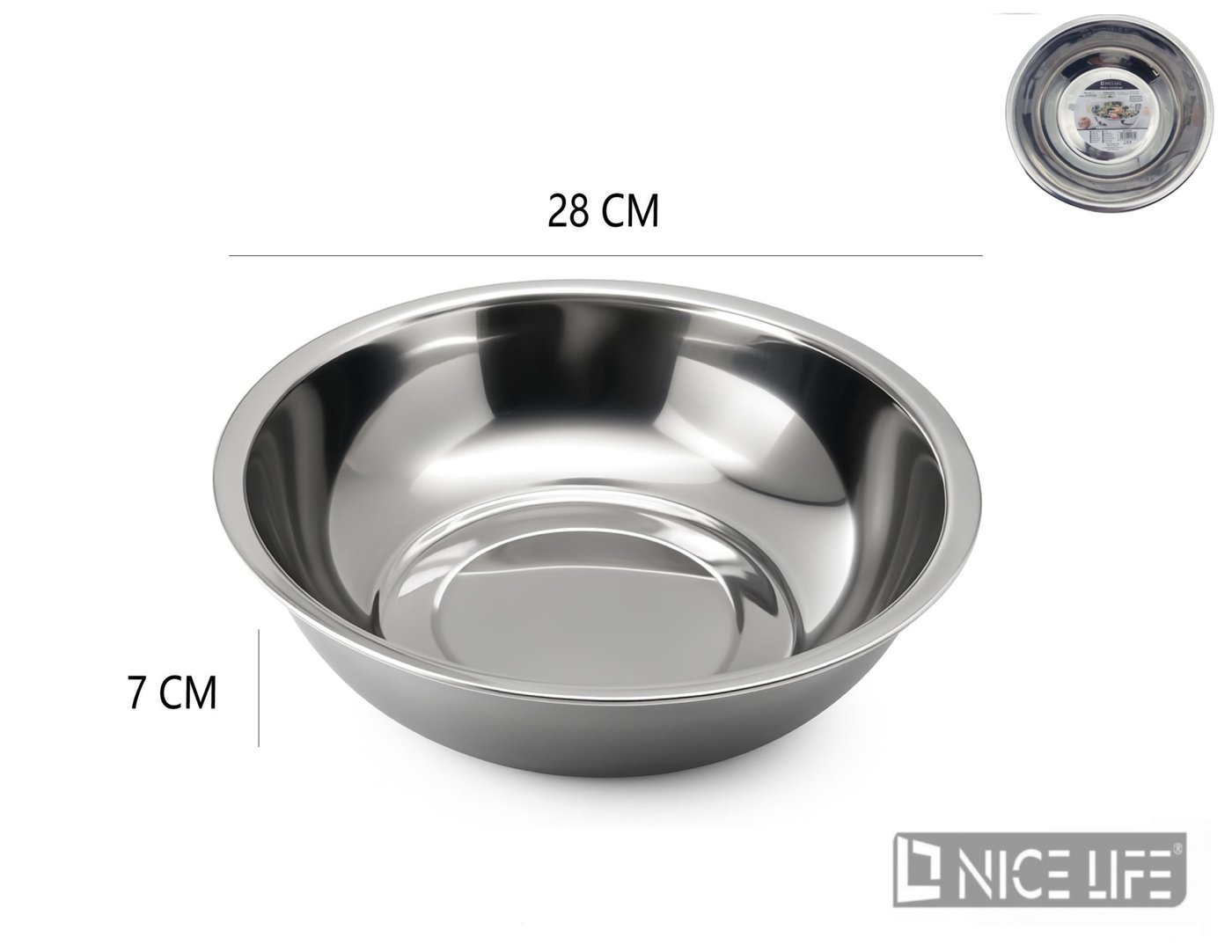 Miska Metalowa 28 cm