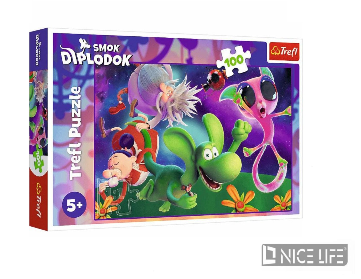 Puzzle 100 - Smok Diplodok i przyjaciele