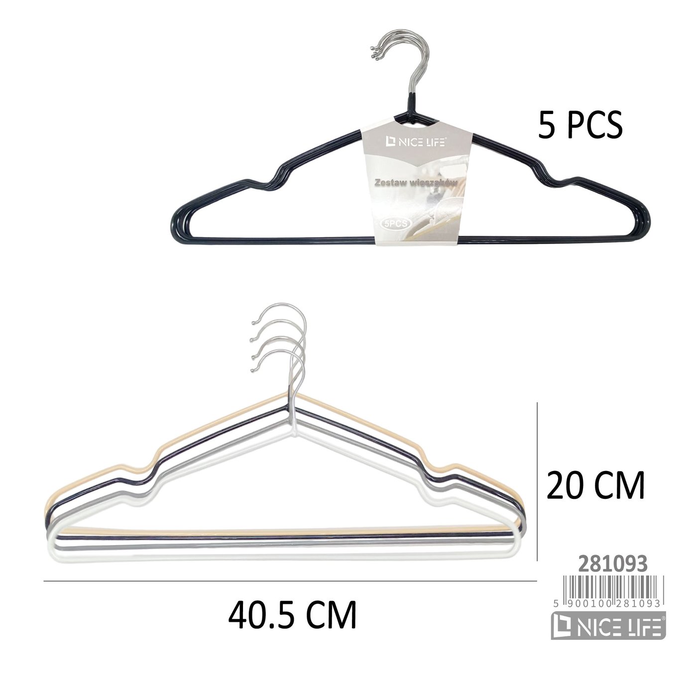 Zestaw wieszaków