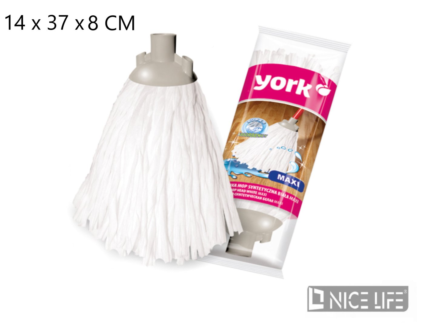 Końcówka Mop syntetyczna biała MAXI