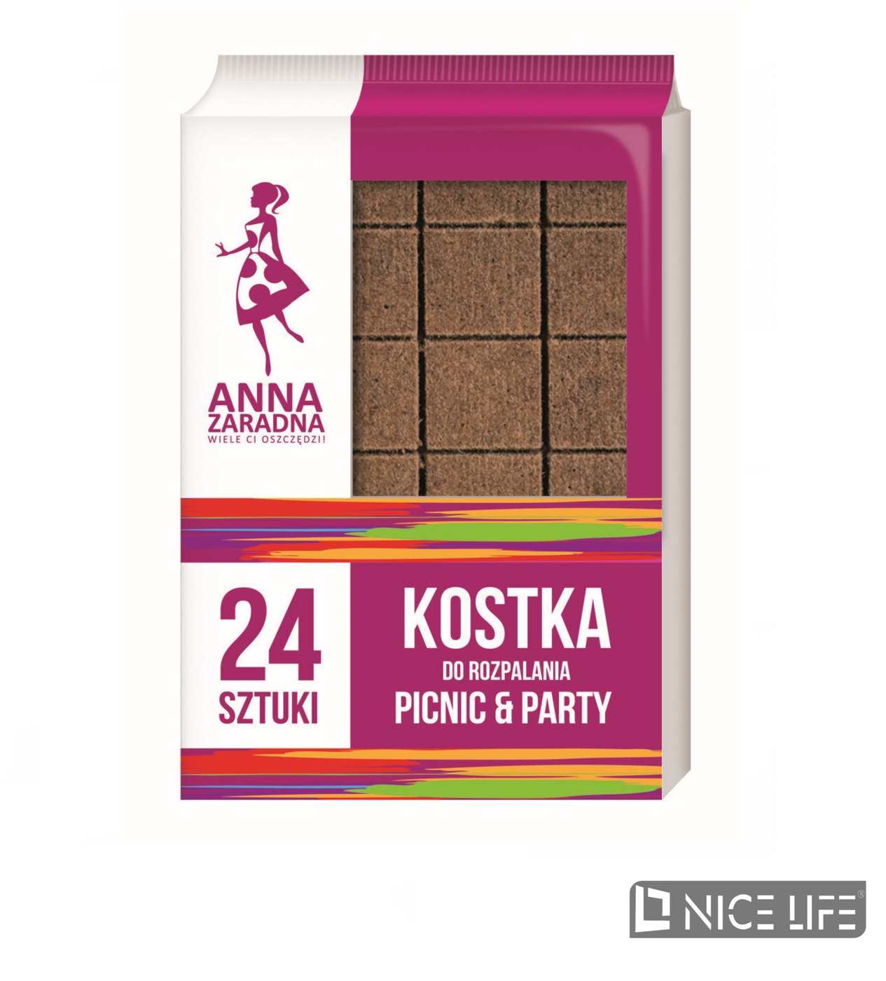 AZ Kostki do rozpalania brązowe 24szt