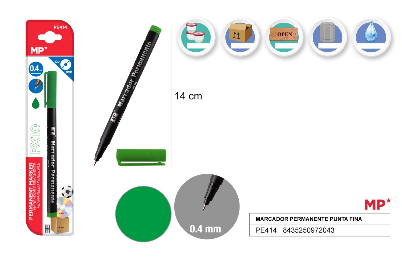 Marker do CD|DVD zielony