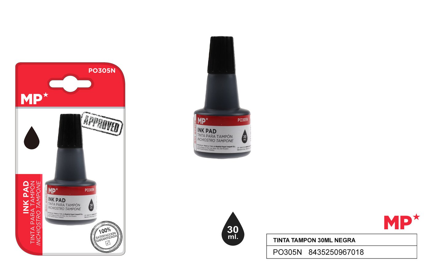 Tusz do stempli czarny 30ML