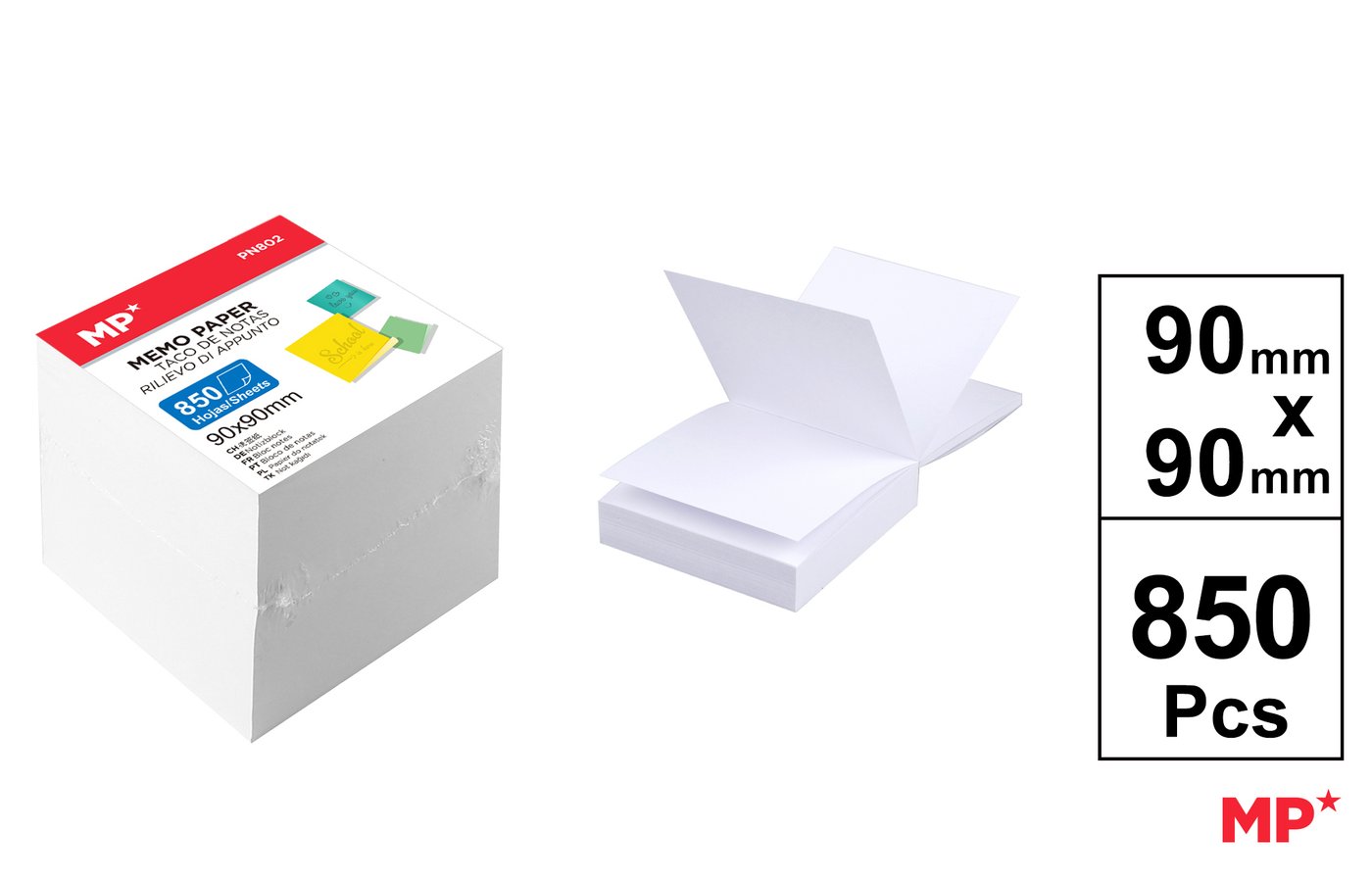 Karteczki samoprzylepne 90X90MM 850K