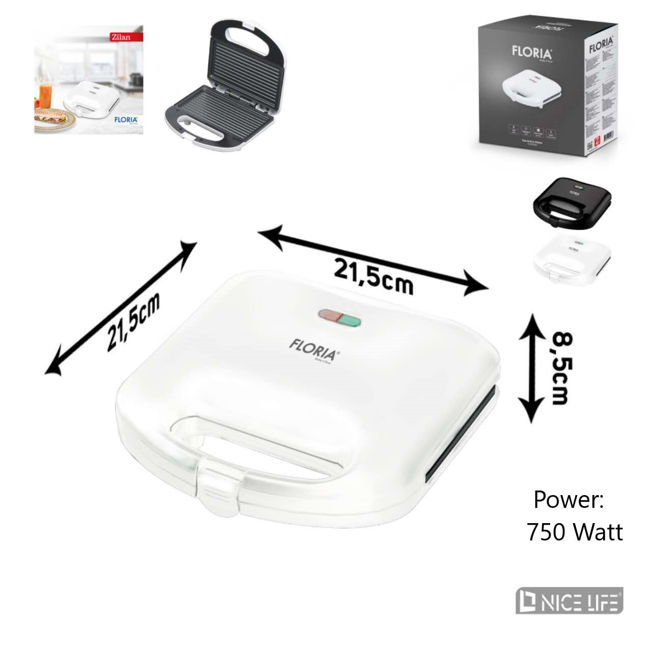 Sandwich Maker biały ZLN0830