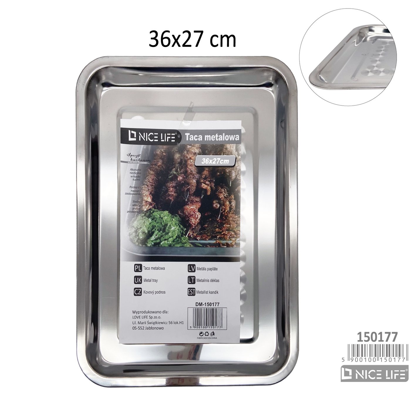 Taca metalowa 36*27cm