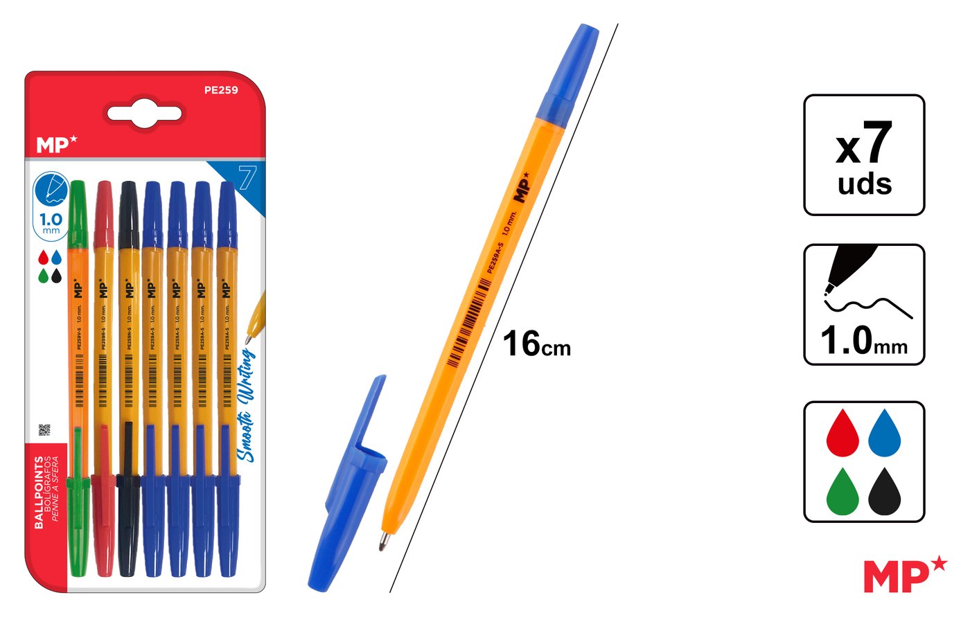 Miękki długopis 1.0mm MP