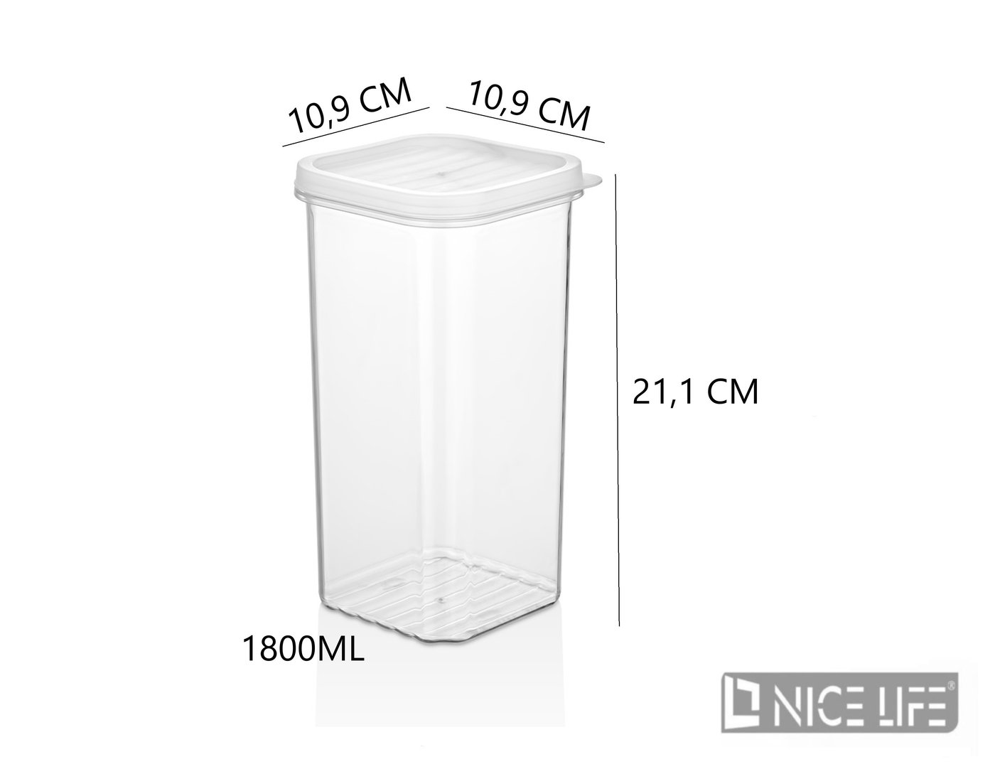 POJEMNIK DO PRZECHOWYWANIA ŻYWNOŚCI 1800ML