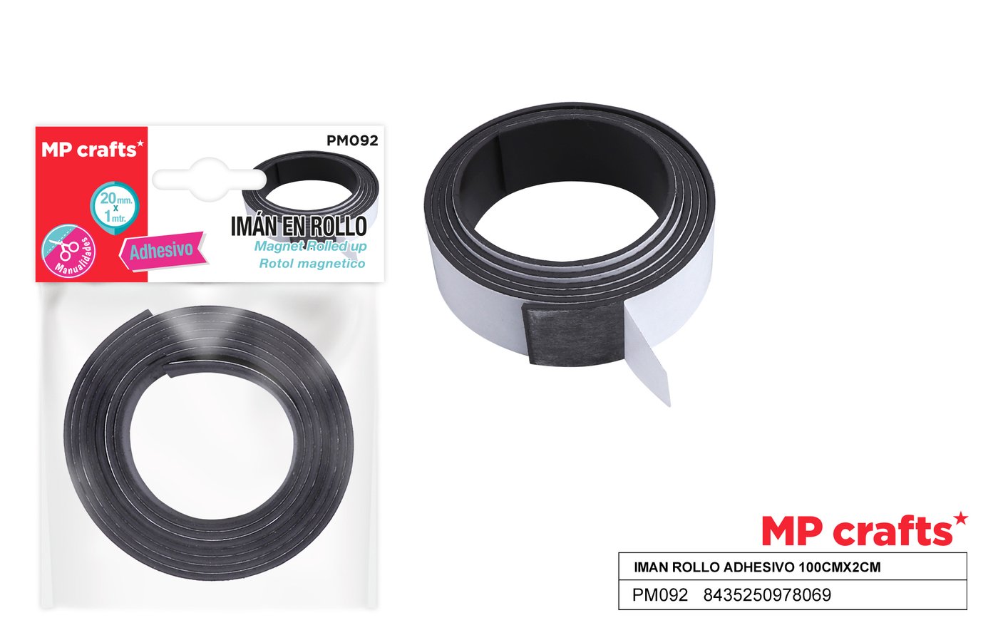 Taśma magnetyczna samoklejąca 100CMX2CM MP
