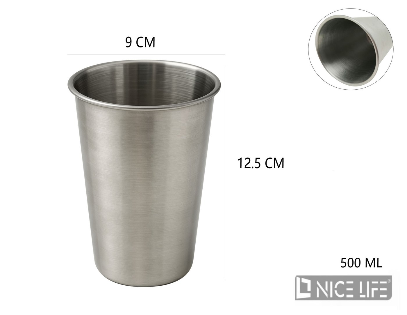 kufel do piwa ze stali nierdzewnej 500ml